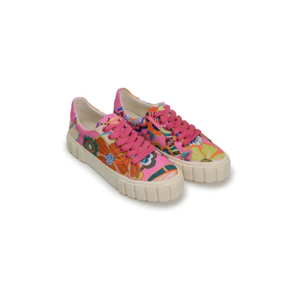 FARM Rio Pink Multi Floral Platform Sneakers